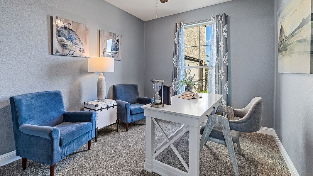 Representative furnished interior of a home built from the Valley spring by D.R. Horton in Lakeview Pointe, Grand Prairie (Image 17).