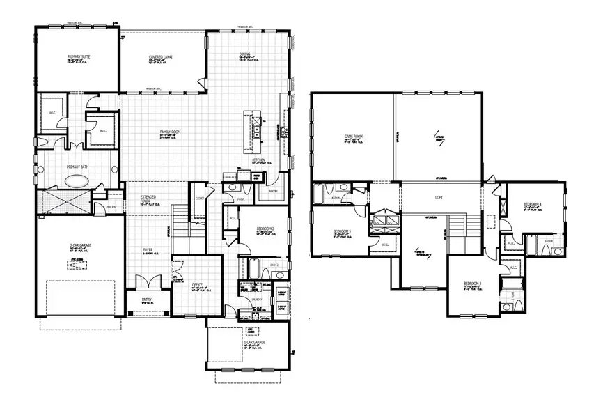 2D floor plan layout for the Emory - Hidden Creek by MasterCraft Builder Group in SilverLeaf, St. Augustine, FL (Image 3).