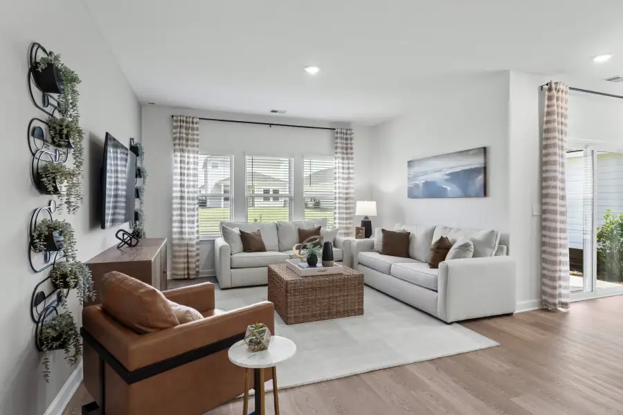 Furnished interior view inside a new home in Waterside - Coastline Series, Longs (Image 3). Furnished interior view inside a new home in Waterside - Coastline Series, Longs (Image 3).