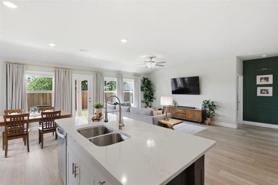 Furnished interior view inside a new home in Tesoro at Chisholm Trail Ranch, Crowley (Image 27).