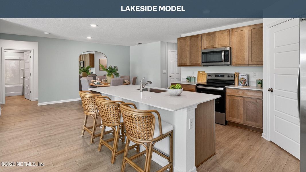 Furnished interior view inside a new home in Sawmill Branch, Palm Coast (Image 10).