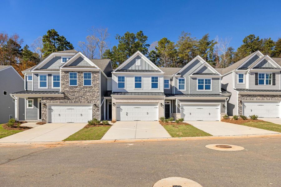 Front exterior of a new home in Harbor Crossing, Greensboro, NC, highlighting curb appeal (Image 2).