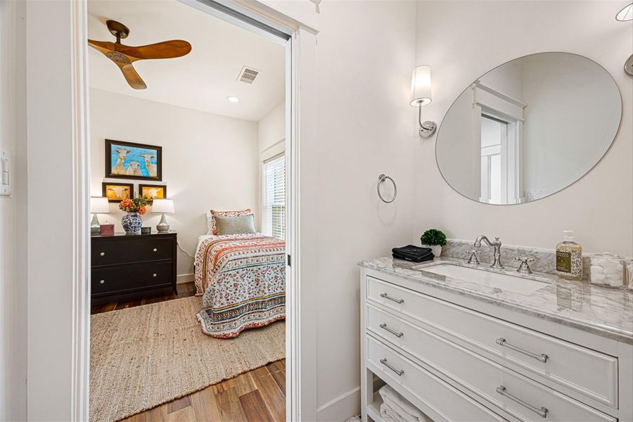 Furnished interior view inside a new home in , Galveston (Image 43).