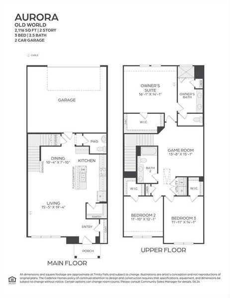 With an open and flowing main level and spacious private areas upstairs, our Aurora floor plan was designed with today's active family lifestyle in mind! With an open and flowing main level and spacious private areas upstairs, our Aurora floor plan was designed with today's active family lifestyle in mind!