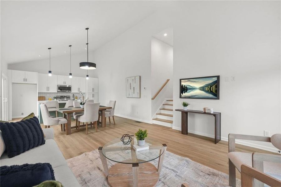 Furnished interior view inside a new home in , Atlanta (Image 14).
