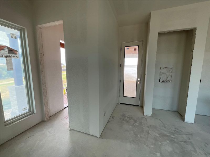 Game Room Bathroom- exit to covered patio