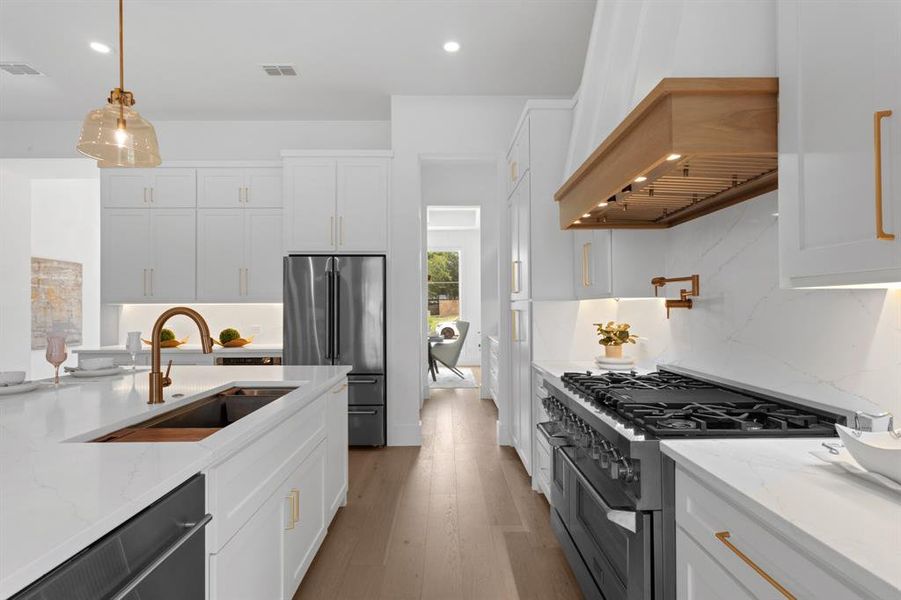 Chefs kitchen with all the bells and whistles! Abundance of custom cabinetry. Chefs kitchen with all the bells and whistles! Abundance of custom cabinetry.