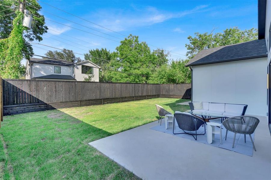 View of yard featuring a patio area