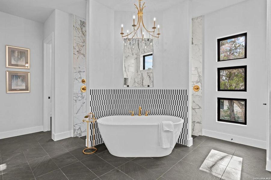 Furnished interior view inside a new home in Shavano Highlands, San Antonio (Image 12).
