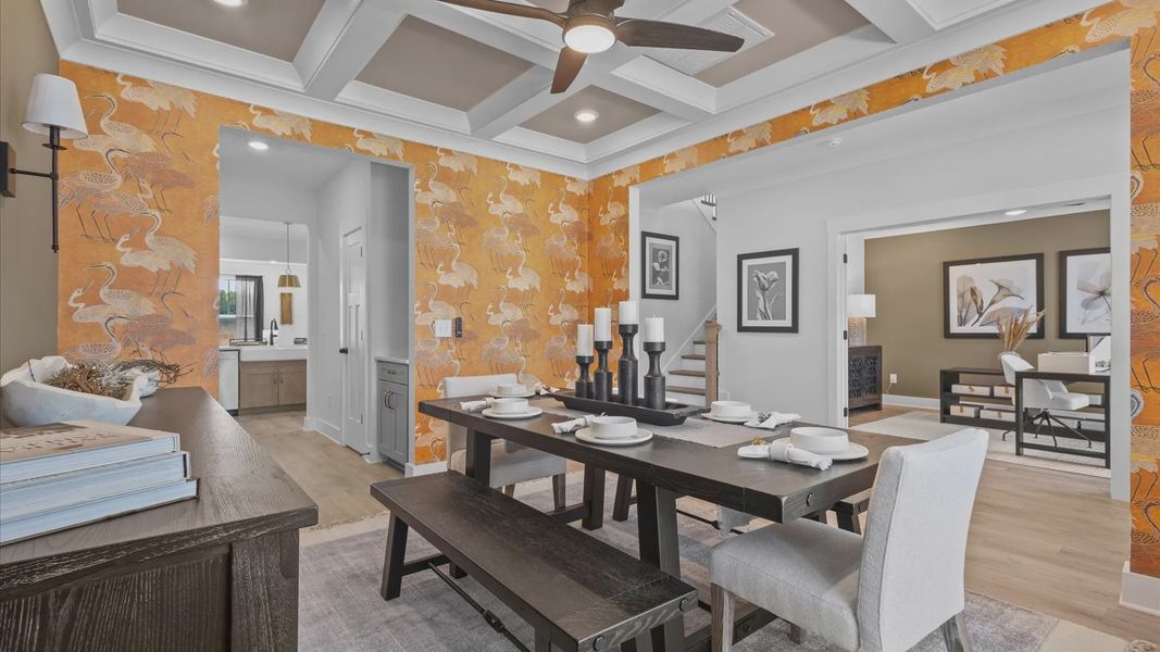 Furnished interior view inside a new home in Kayfield at Midway, Anderson (Image 9).