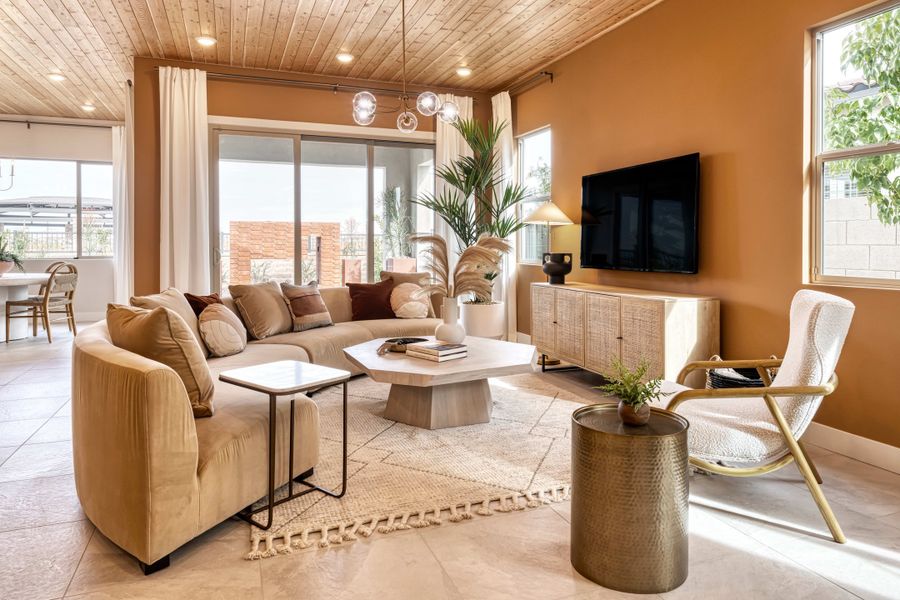 Representative furnished interior of a home built from the Rosemary Plan 40-2 by Tri Pointe Homes in Waterston Central, Gilbert (Image 7).