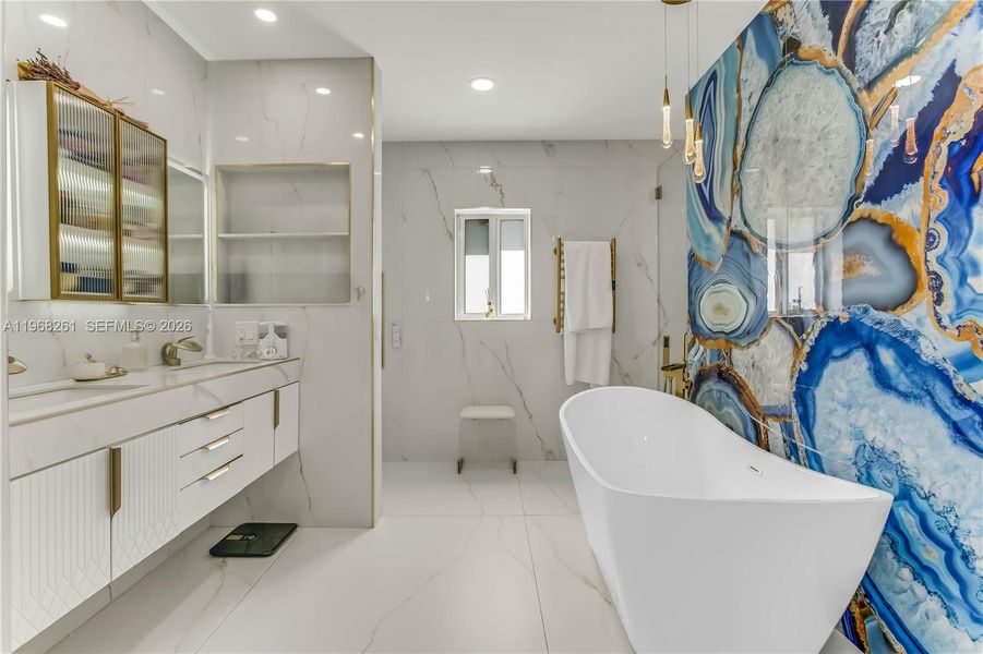 Furnished interior view inside a new home in , Surfside (Image 16).