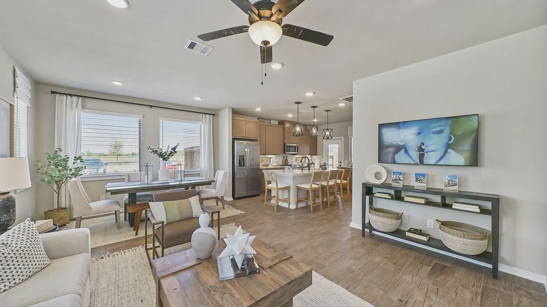 Representative furnished interior of a home built from the Riverdale by Chesmar Homes in Elyson Courtyard Collection, Katy (Image 7). Representative furnished interior of a home built from the Riverdale by Chesmar Homes in Elyson Courtyard Collection, Katy (Image 7).