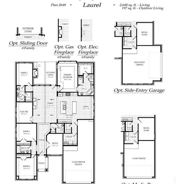 2D floor plan layout of this home in Lakeview Heights, Azle, TX (Image 5).