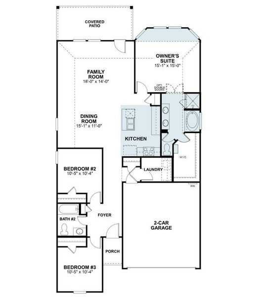 2D floor plan layout of this home in Miller's Pond, Rosenberg, TX (Image 3). 2D floor plan layout of this home in Miller's Pond, Rosenberg, TX (Image 3).