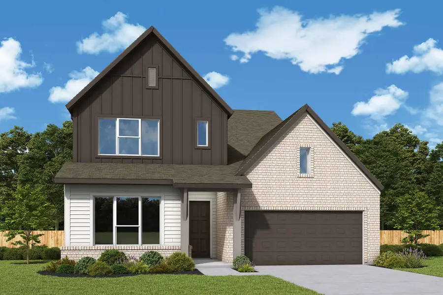 Representative exterior photo of a completed home built from the The Peony by David Weekley Homes in The George - Enclave Collection, Richmond, TX (Image 2).