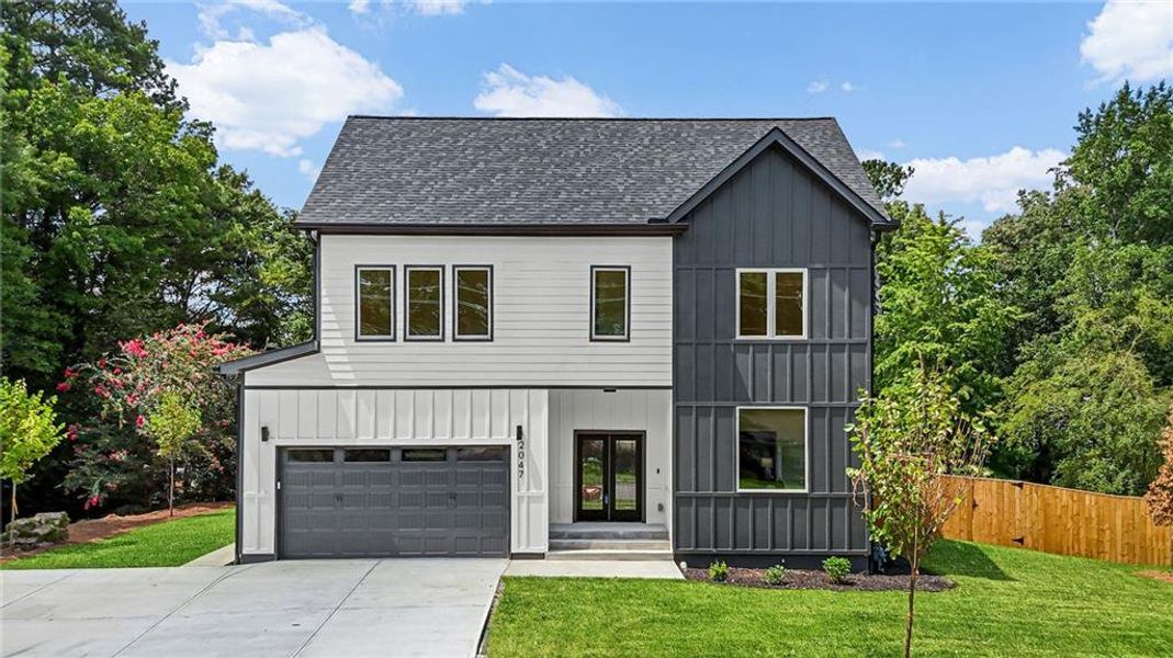 Front exterior of a new home in , Atlanta, GA, highlighting curb appeal (Image 28).