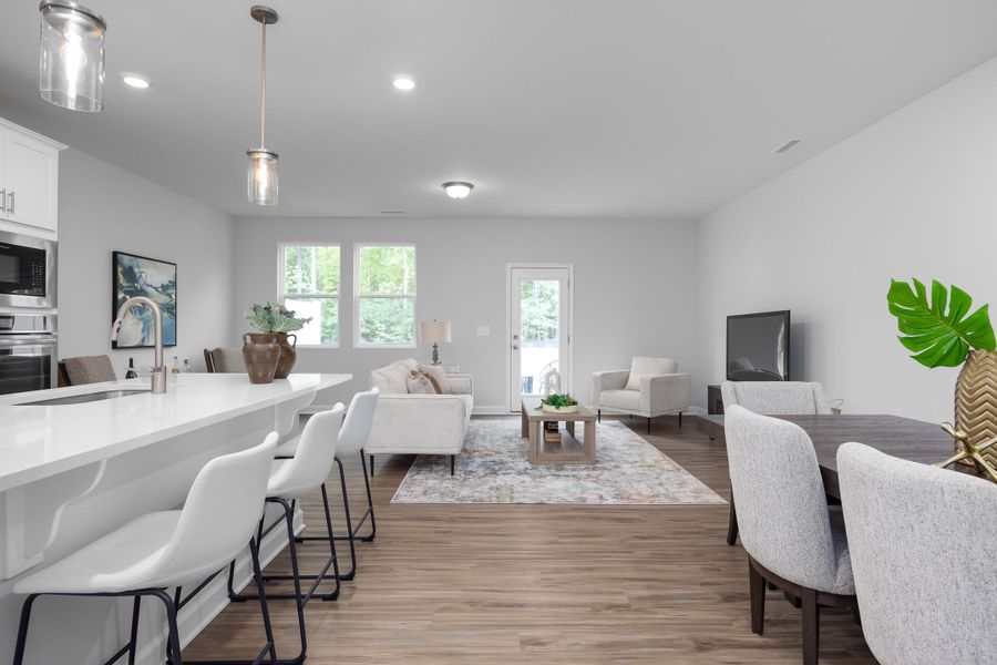 Representative furnished interior of a home built from the The Warren by Davidson Homes LLC in Gregory Village Townhomes, Lillington (Image 5).
