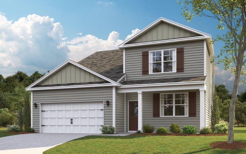 Representative exterior photo of a completed home built from the Salem by D.R. Horton in The Ridge at Neals Landing, Knoxville, TN (Image 20).