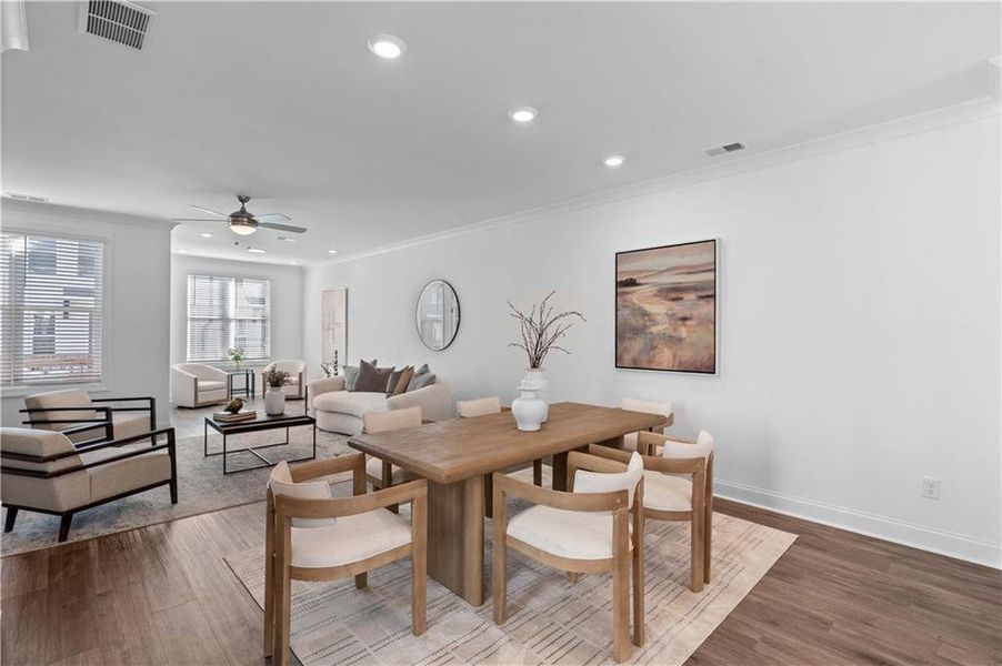 Furnished interior view inside a new home in Waterhaven, Cumming (Image 16).