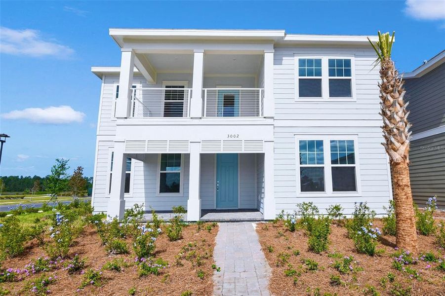 Front exterior of a new home in Weslyn Park, St. Cloud, FL, highlighting curb appeal (Image 23).