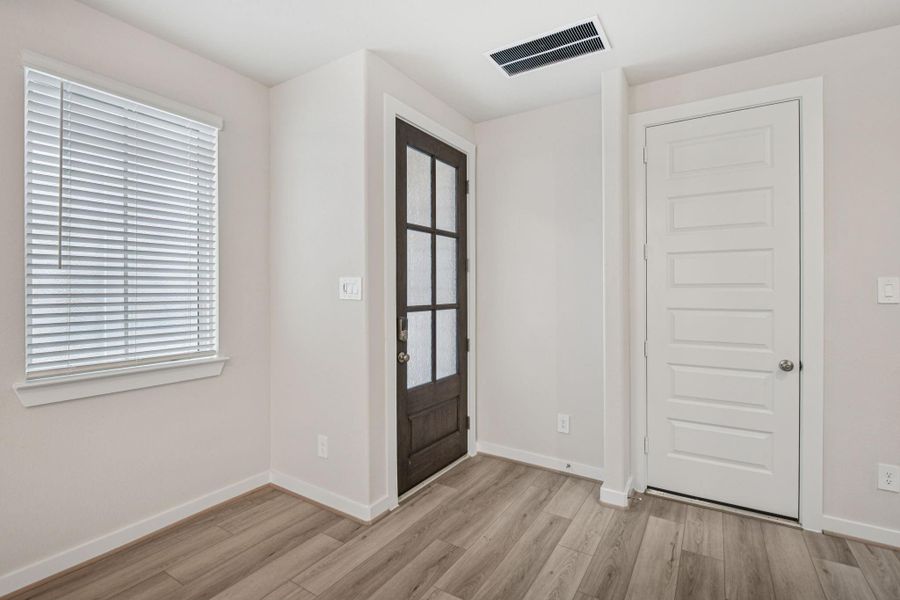 Spacious, unfurnished interior of a new home in Spring Brook Village - City Series, Houston (Image 21). Spacious, unfurnished interior of a new home in Spring Brook Village - City Series, Houston (Image 21).