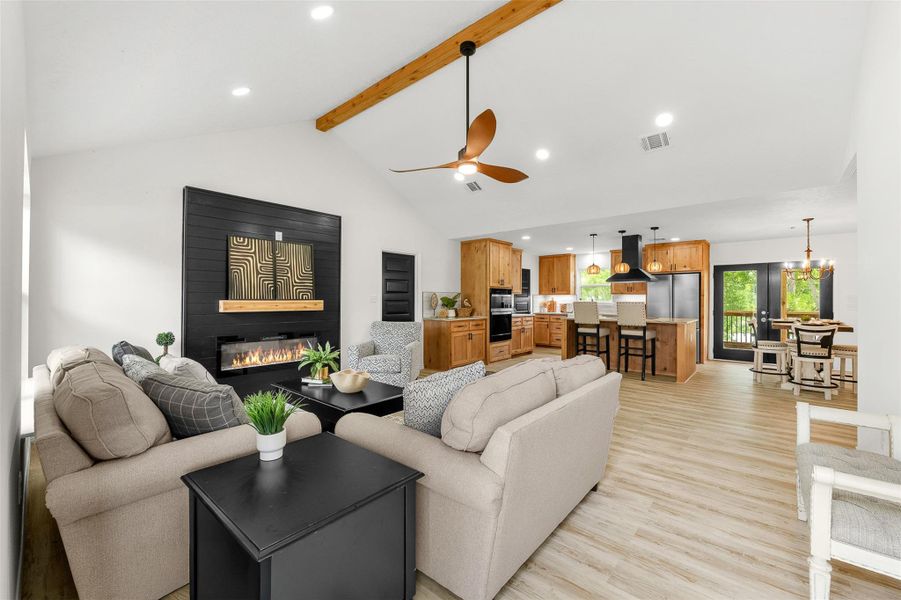 Furnished interior view inside a new home in , Point Blank (Image 6).