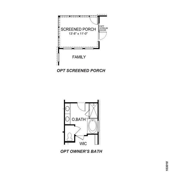 2D floor plan layout for the Robinson by D.R. Horton in The Villas at Pine Valley, Boiling Springs, SC (Image 4).
