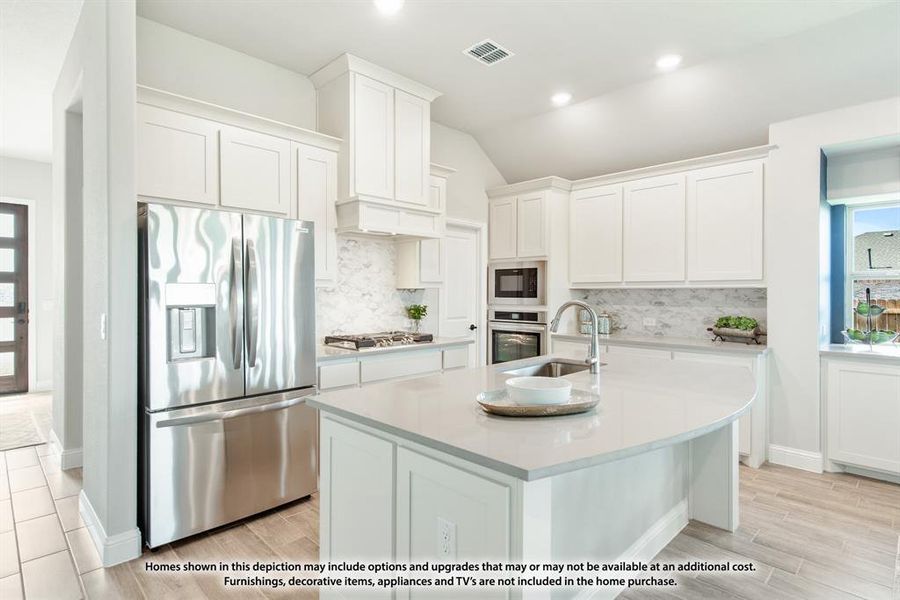Furnished interior view inside a new home in ArrowBrooke, Aubrey (Image 10).