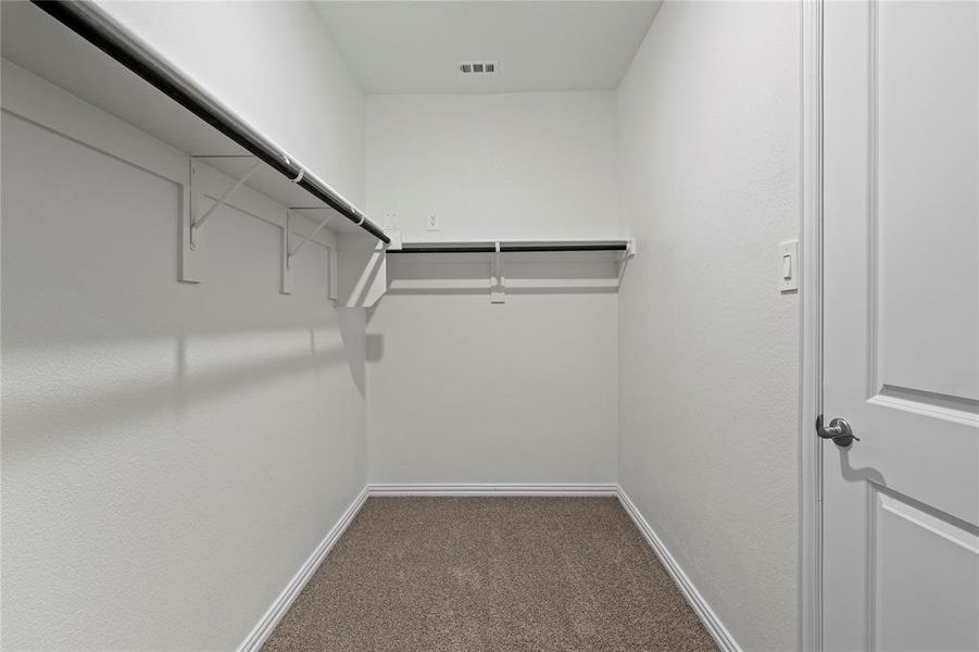 Spacious closet featuring carpet flooring Spacious closet featuring carpet flooring