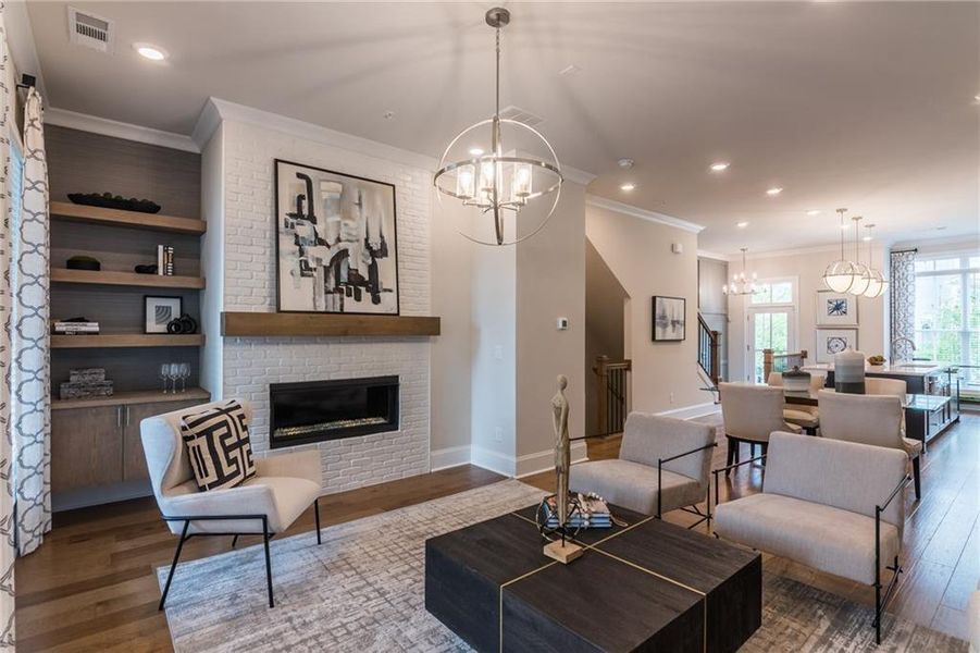 Furnished interior view inside a new home in Waterside, Peachtree Corners (Image 15).