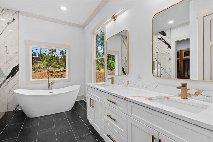 Furnished interior view inside a new home in , Powder Springs (Image 9). Furnished interior view inside a new home in , Powder Springs (Image 9).