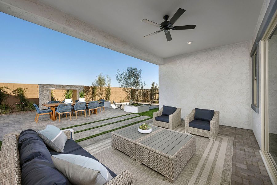 Representative exterior details of a home built from the Violet by Mattamy Homes in Las Ventanas - RV Collection, Goodyear (Image 4). Representative exterior details of a home built from the Violet by Mattamy Homes in Las Ventanas - RV Collection, Goodyear (Image 4).