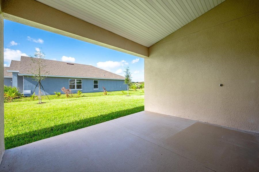 Exterior details and patio area of a home in Waterstone 62, Fort Pierce (Image 2). Exterior details and patio area of a home in Waterstone 62, Fort Pierce (Image 2).