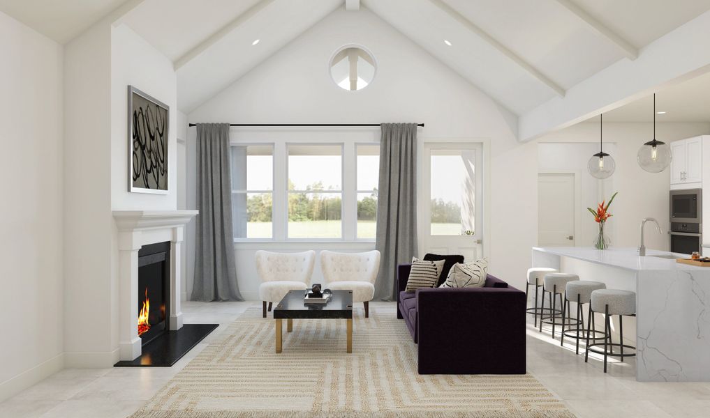 Representative furnished interior of a home built from the Geneva by K. Hovnanian® Homes in Lakeview, Waller (Image 8).