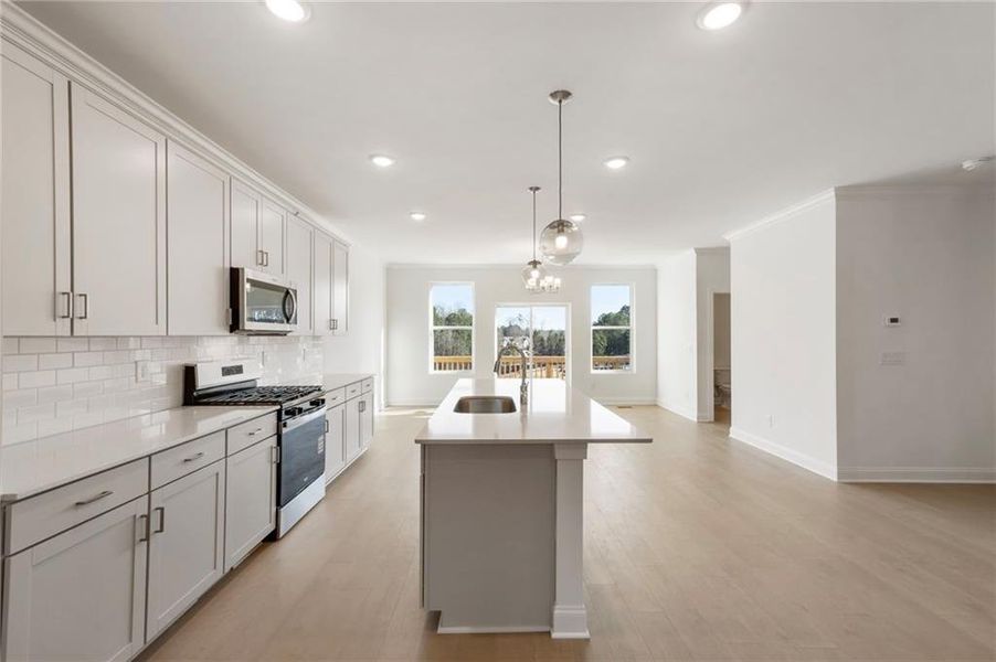 Furnished interior view inside a new home in , Sugar Hill (Image 20). Furnished interior view inside a new home in , Sugar Hill (Image 20).