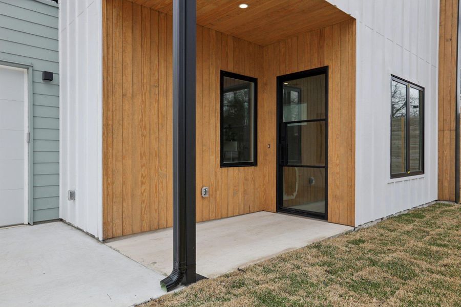 Exterior details and patio area of a home in , Austin (Image 24).