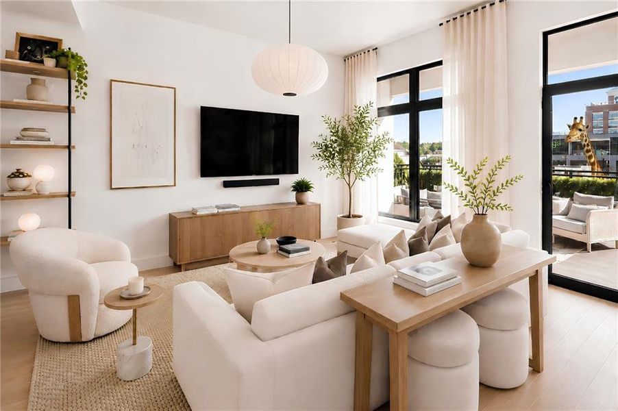 Furnished interior view inside a new home in , Atlanta (Image 14).