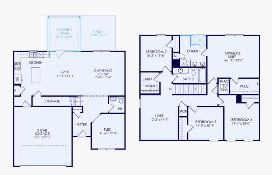 2D floor plan layout of this home in Salem Bay, Beaufort, SC (Image 2).