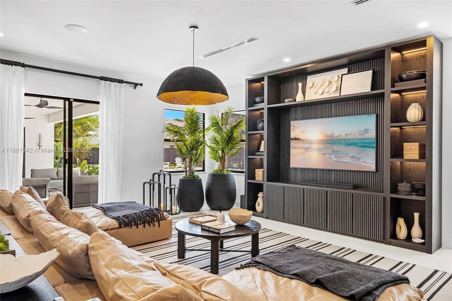 Furnished interior view inside a new home in , Miami (Image 48). Furnished interior view inside a new home in , Miami (Image 48).