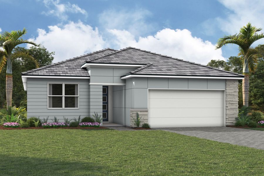 Representative exterior photo of a completed home built from the Mandarin by Mattamy Homes in Wellen Park, Venice, FL (Image 3).