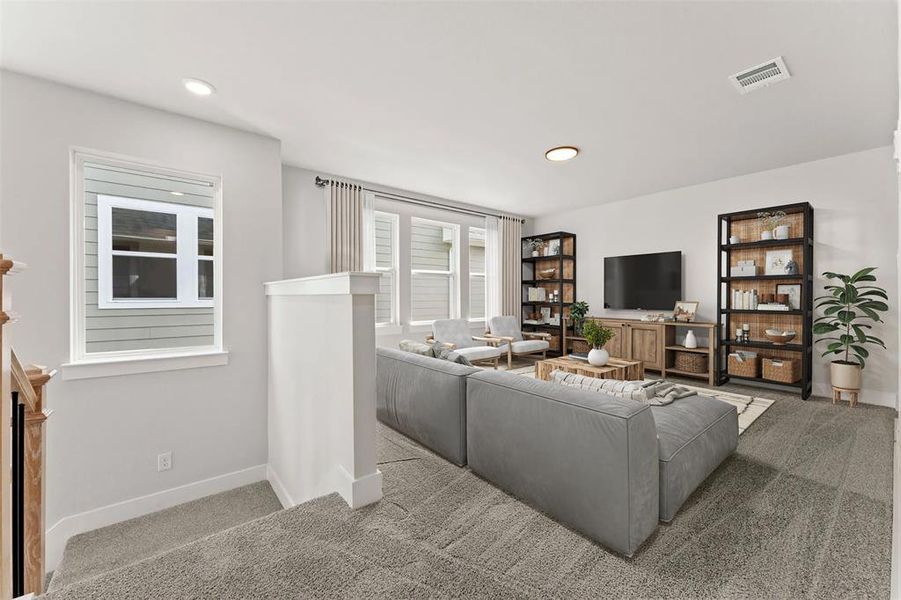 Furnished interior view inside a new home in North Square at Uptown, Celina (Image 9).