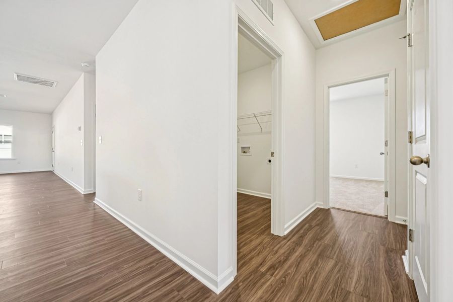 Foyer - An entry with sleek tones and flair.