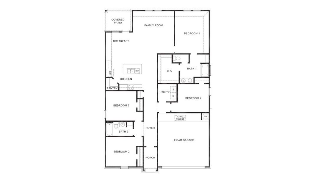 2D floor plan layout for the Cali by D.R. Horton in The Landing at Hidden Lakes, McKinney, TX (Image 3). 2D floor plan layout for the Cali by D.R. Horton in The Landing at Hidden Lakes, McKinney, TX (Image 3).