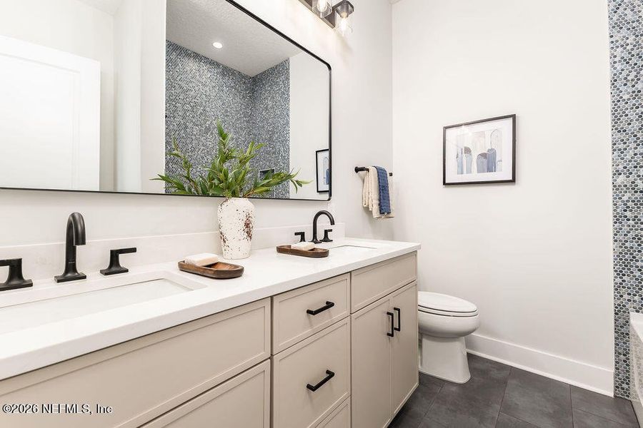 Furnished interior view inside a new home in , Jacksonville Beach (Image 19). Furnished interior view inside a new home in , Jacksonville Beach (Image 19).