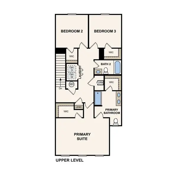 2D floor plan layout of this home in Graystone Townhomes, Florence, SC (Image 6).