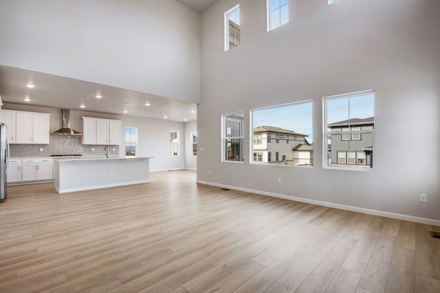 Spacious, unfurnished interior of a new home in Prelude at The Aurora Highlands, Aurora (Image 8). Spacious, unfurnished interior of a new home in Prelude at The Aurora Highlands, Aurora (Image 8).
