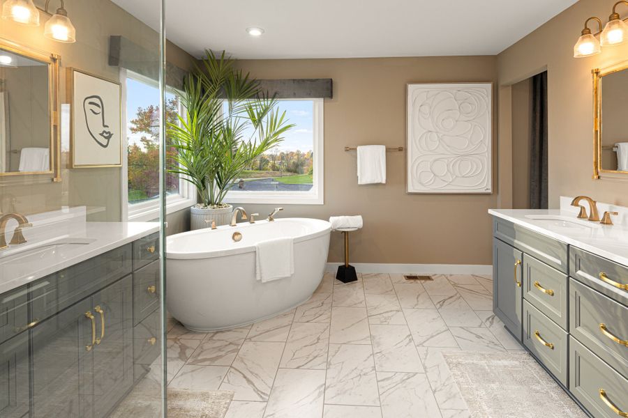 Representative furnished interior of a home built from the Pearson by Fischer Homes in Woodberry, Canton (Image 18).