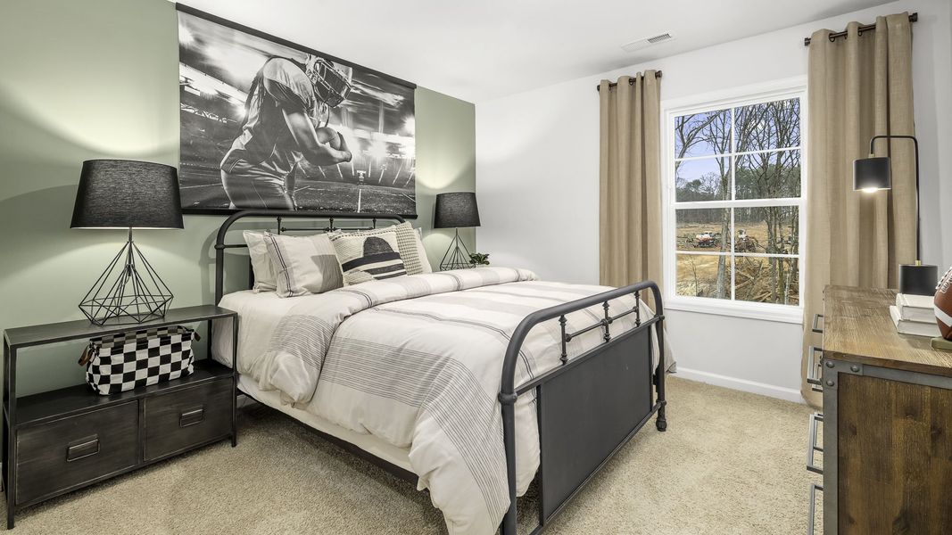 Furnished interior view inside a new home in The Meadows at Kinsley, Jamestown (Image 21). Furnished interior view inside a new home in The Meadows at Kinsley, Jamestown (Image 21).