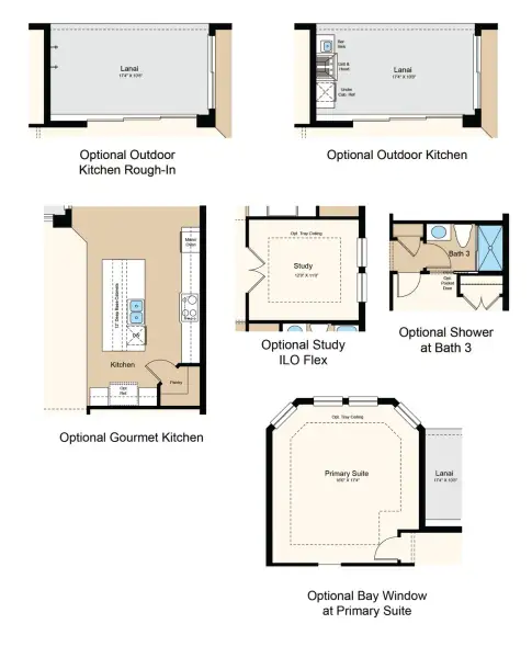 2D floor plan layout of this home in Esplanade at Starling, Punta Gorda, FL (Image 3).
